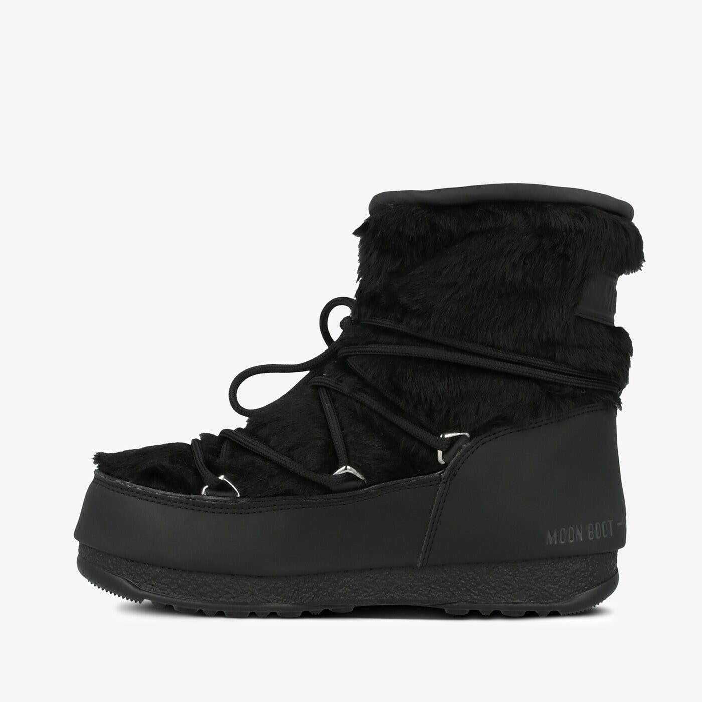 Damskie śniegowce MOON BOOT MONACO LOW FUR WP 2  24009700001 kolor czarny