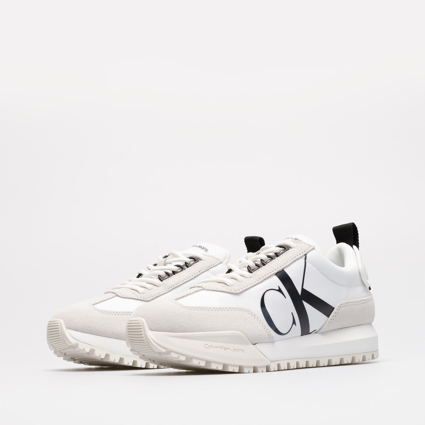 Damskie sneakersy (buty) CALVIN KLEIN NEW RETRO RUNNER LACEUP LOW yw0yw00683yaf kolor biały