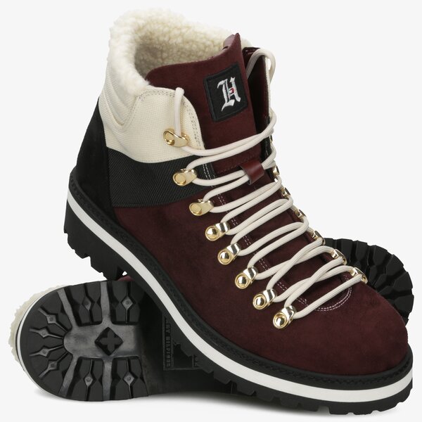 Męskie buty outdoor (trekkingowe) TOMMY HILFIGER LH EXPEDITION TRAIL BOOT fm0fm02526gbh kolor bordowy
