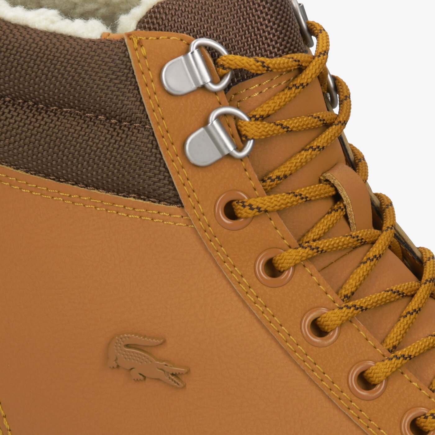 Męskie sneakersy (buty) LACOSTE STRAIGHTSETTHERMO4191CMA 738cma0012tb2 kolor brązowy