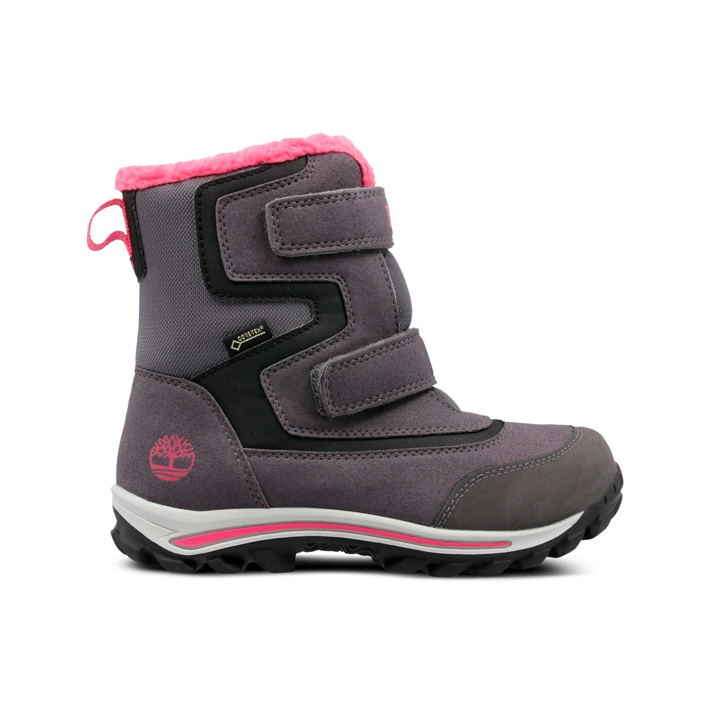 Dziecięce buty outdoor / trekkingowe TIMBERLAND CHILLBERG 2-STRAP GTX a1vmj kolor szary