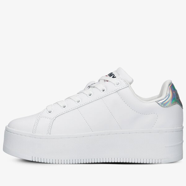 Damskie trampki TOMMY HILFIGER IRIDESCENT ICONIC SNEAKER en0en01353ybr kolor biały