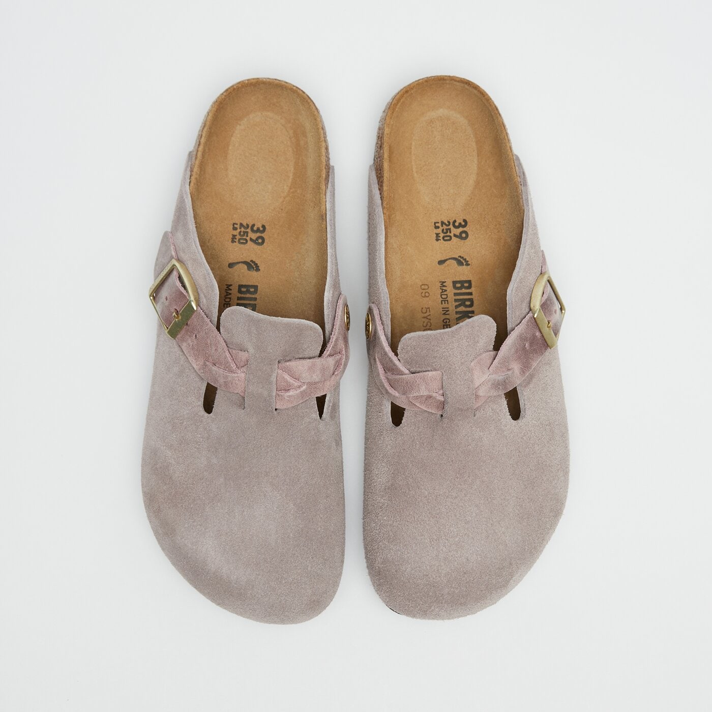 Damskie klapki BIRKENSTOCK BOSTON BRAIDED LEOI  1029122 kolor fioletowy