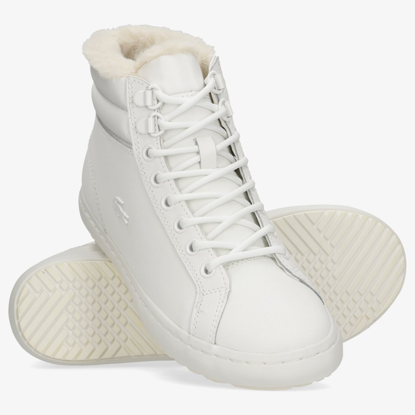 Damskie trampki LACOSTE STRAIGHTSET THERMO 419 1 CFA 738cfa000518c kolor biały