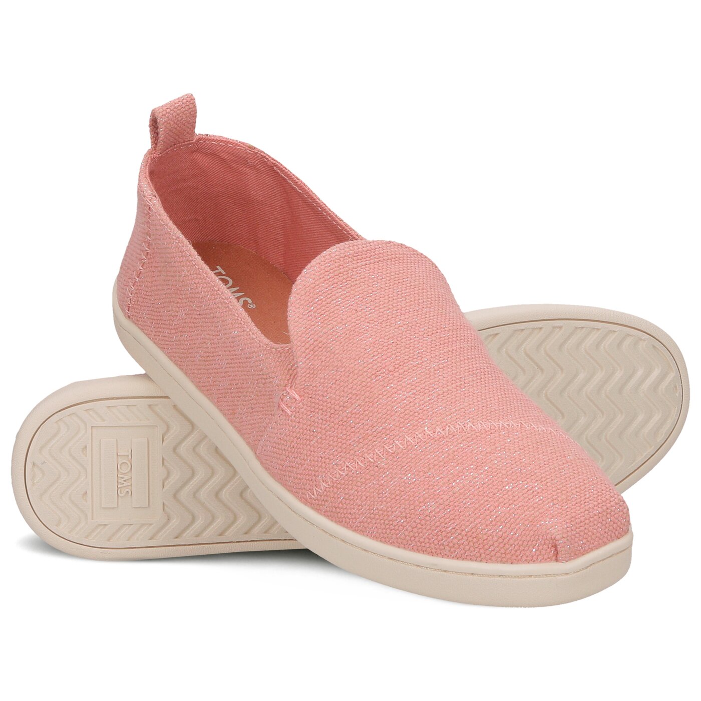 Damskie espadryle TOMS METALLIC JUTE WOMEN'S DECONSTRUCTED ALPARGATA 10011737 kolor różowy