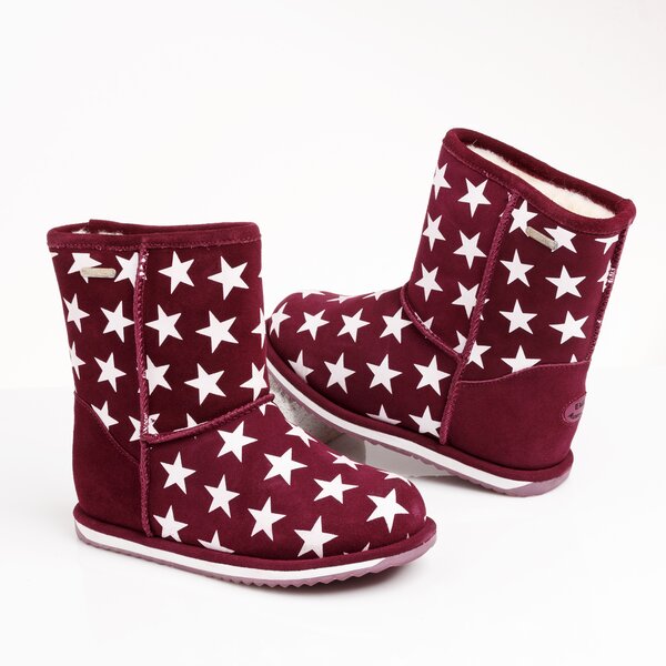 Dziecięce buty za kostkę EMU STARRY NIGHT BRUMBY k12166plum kolor bordowy