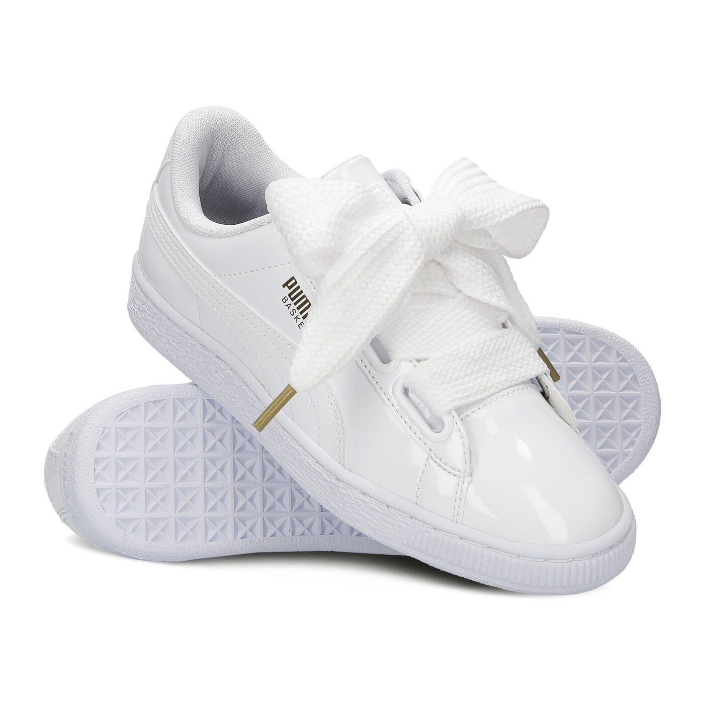 Damskie sneakersy (buty) PUMA BASKET HEART PATENT WN'S 36307302 kolor biały