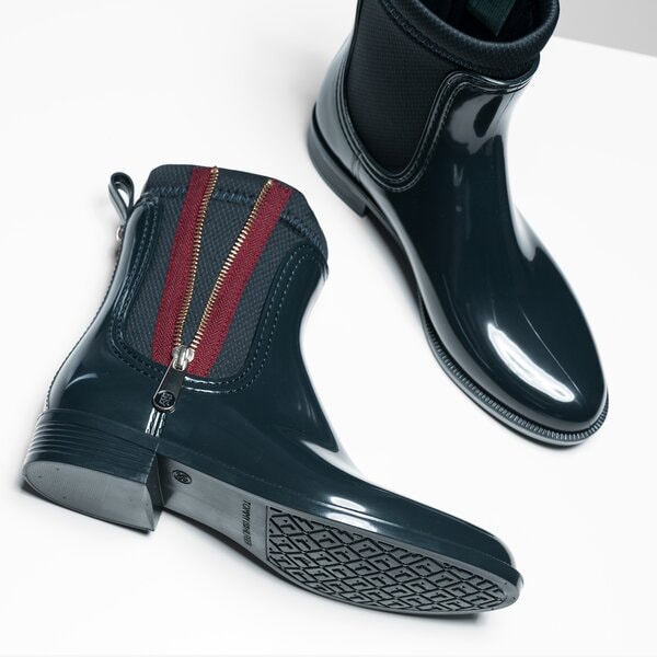 Damskie kalosze (buty gumowe) TOMMY HILFIGER O1285DETTE 4R fw56821552403 kolor granatowy