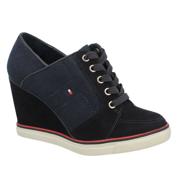 Damskie buty za kostkę TOMMY HILFIGER SAGE 1C  fw56818771403 kolor granatowy