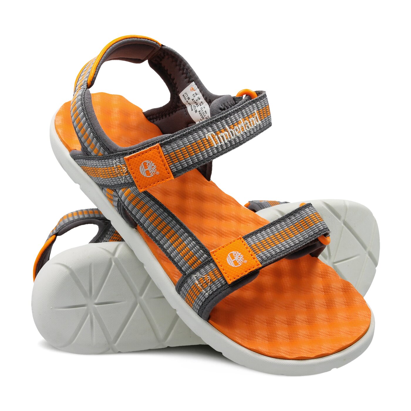 Dziecięce sandały / klapki TIMBERLAND PERKINS ROW WEBBING SNDL a1px5 kolor szary