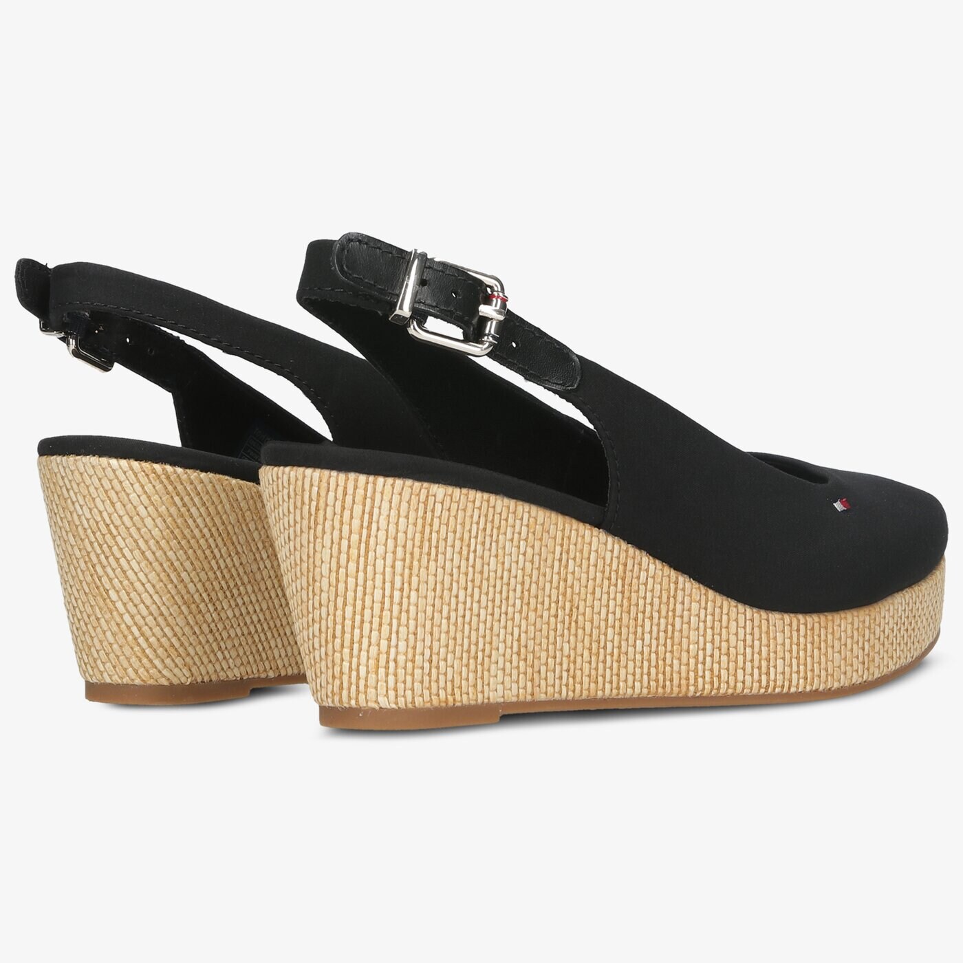 Damskie szpilki / czółenka TOMMY HILFIGER ICONIC ELBA SLING BACK WEDGE fw0fw04788bds kolor czarny