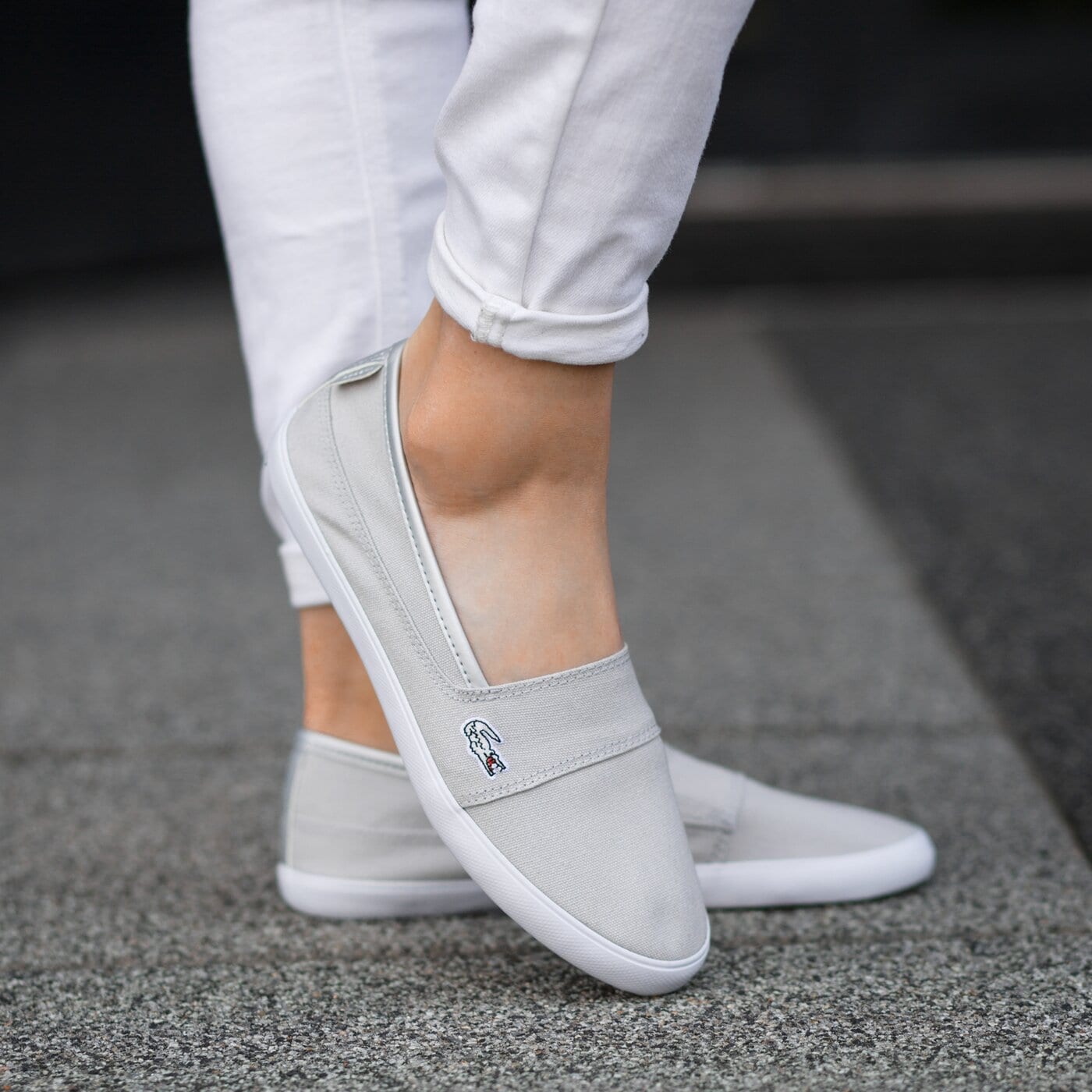 Damskie trampki LACOSTE MARICE 217 2 733caw1080334 kolor szary