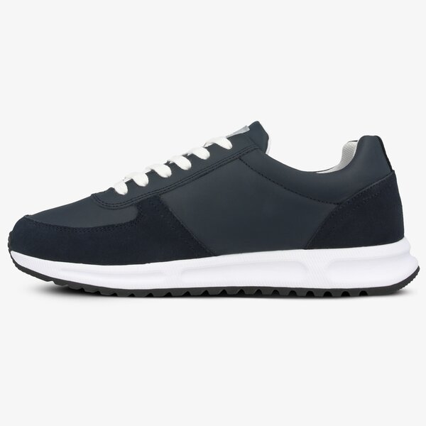 Męskie sneakersy (buty) TOMMY HILFIGER MODERN CORPORATE LEATHER RUNNER fm0fm02662dw5 kolor granatowy