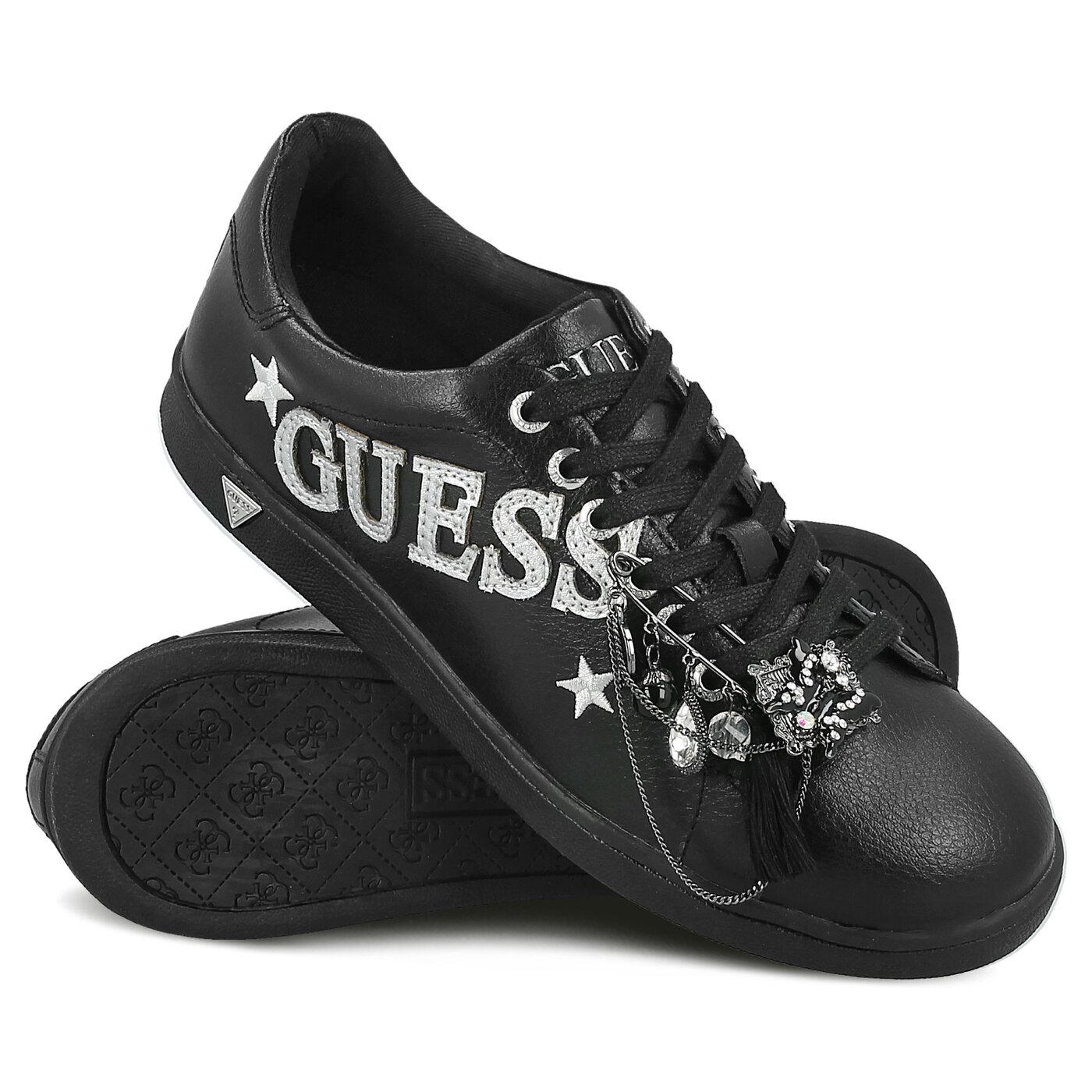 Damskie trampki GUESS SUPER flspr3lem12black kolor czarny