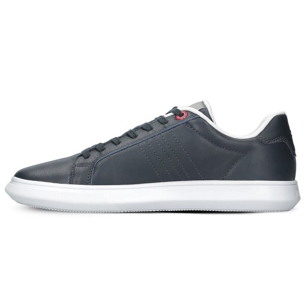 Męskie sneakersy (buty) TOMMY HILFIGER ESSENTIAL LEATHER CUPSOLE fm0fm03424dw5 kolor granatowy