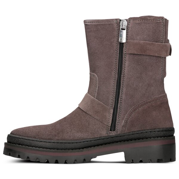 Damskie botki / sztyblety TOMMY HILFIGER BASIC BIKER BOOT SUEDE fw0fw03308039 kolor szary