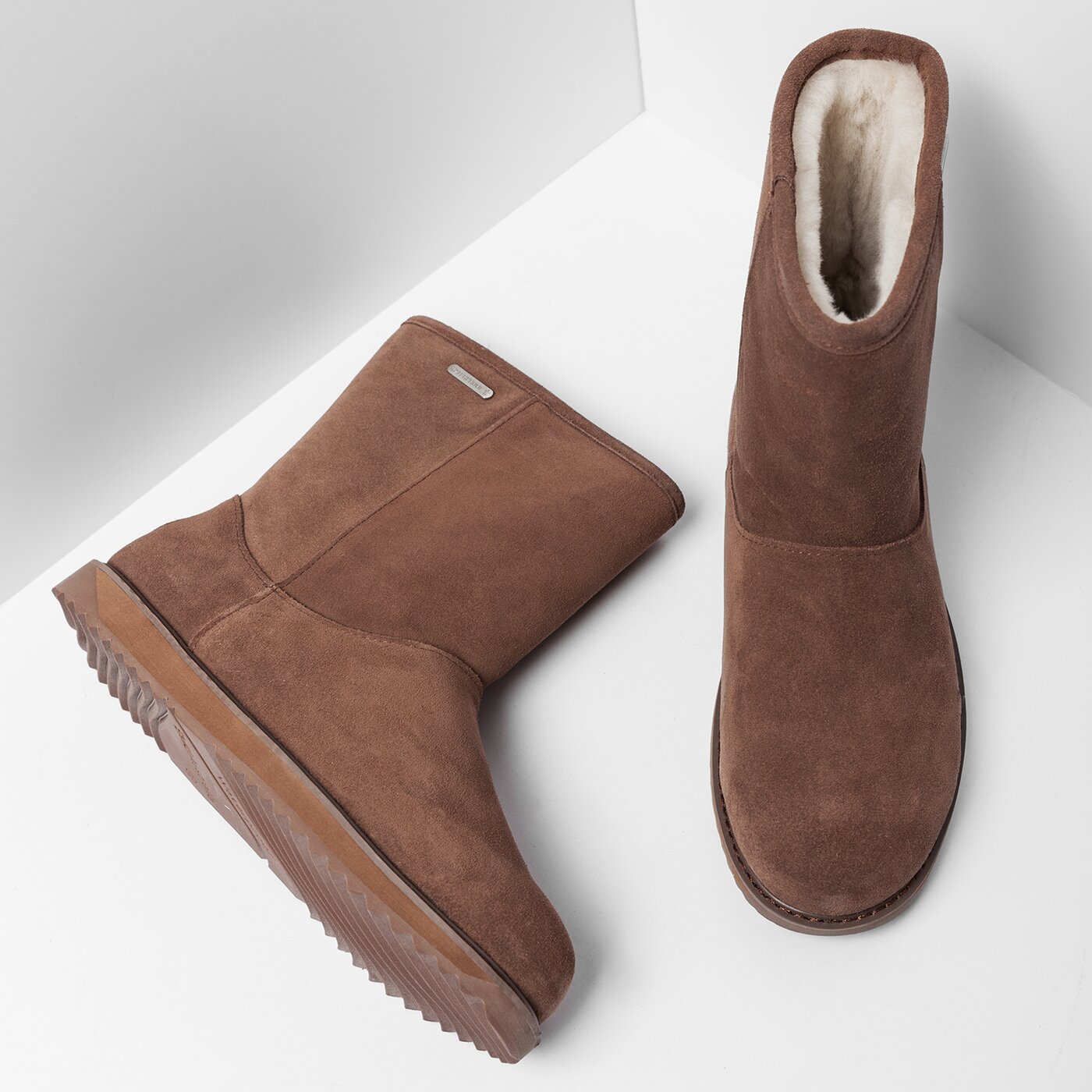 Damskie botki / sztyblety EMU PATERSON CLASSIC LO OAK w11590oak kolor brązowy