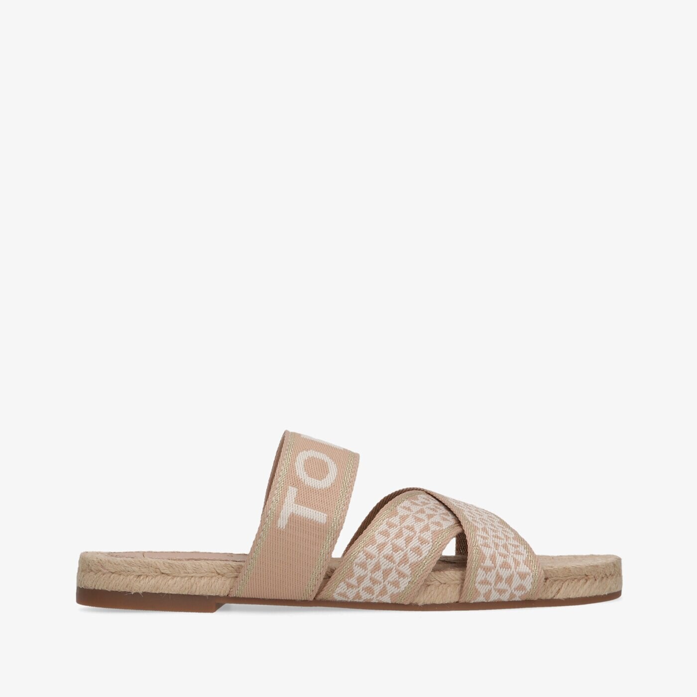 Damskie klapki TOMMY HILFIGER TOMMY WEBBING FLAT ESPADRILLE fw0fw06307abr kolor beżowy