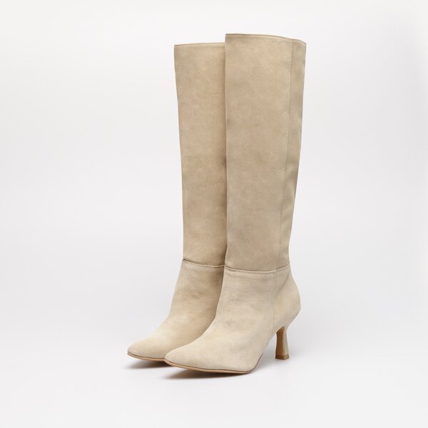 Damskie kozaki SYMBIOSIS FLORENCIA HIGH HEELS sywc222005 kolor beżowy