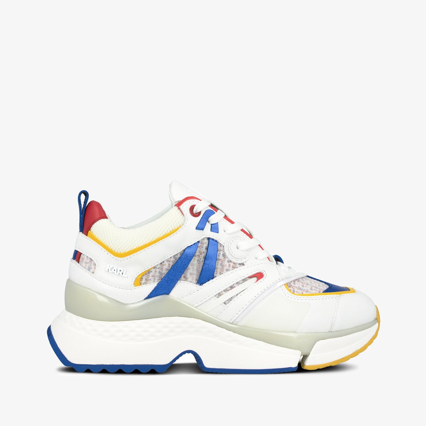 Damskie sneakersy (buty) KARL LAGERFELD AVENTUR DELTA LO MIX kl6163741m kolor biały