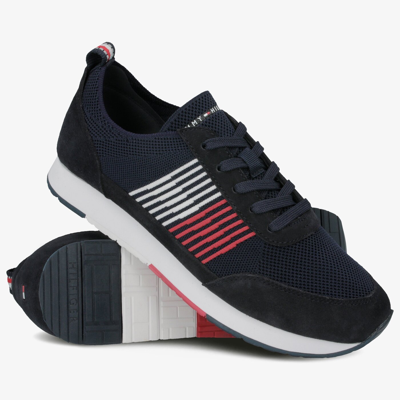 Męskie sneakersy (buty) TOMMY HILFIGER LEEDS 8C KNIT fm0fm02401403 kolor granatowy