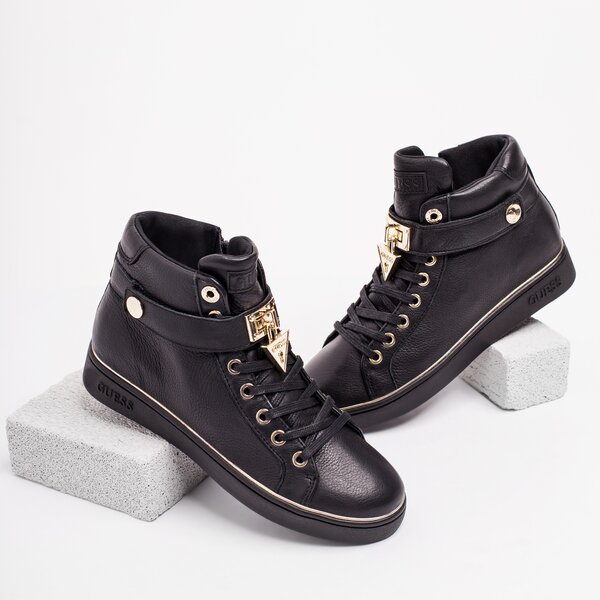 Damskie sneakersy (buty) GUESS BOXING flbog4lea12black kolor czarny