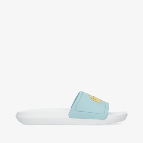 Damskie klapki LACOSTE CROCO SLIDE 0722 3 CFA 743cfa00419a4 kolor niebieski