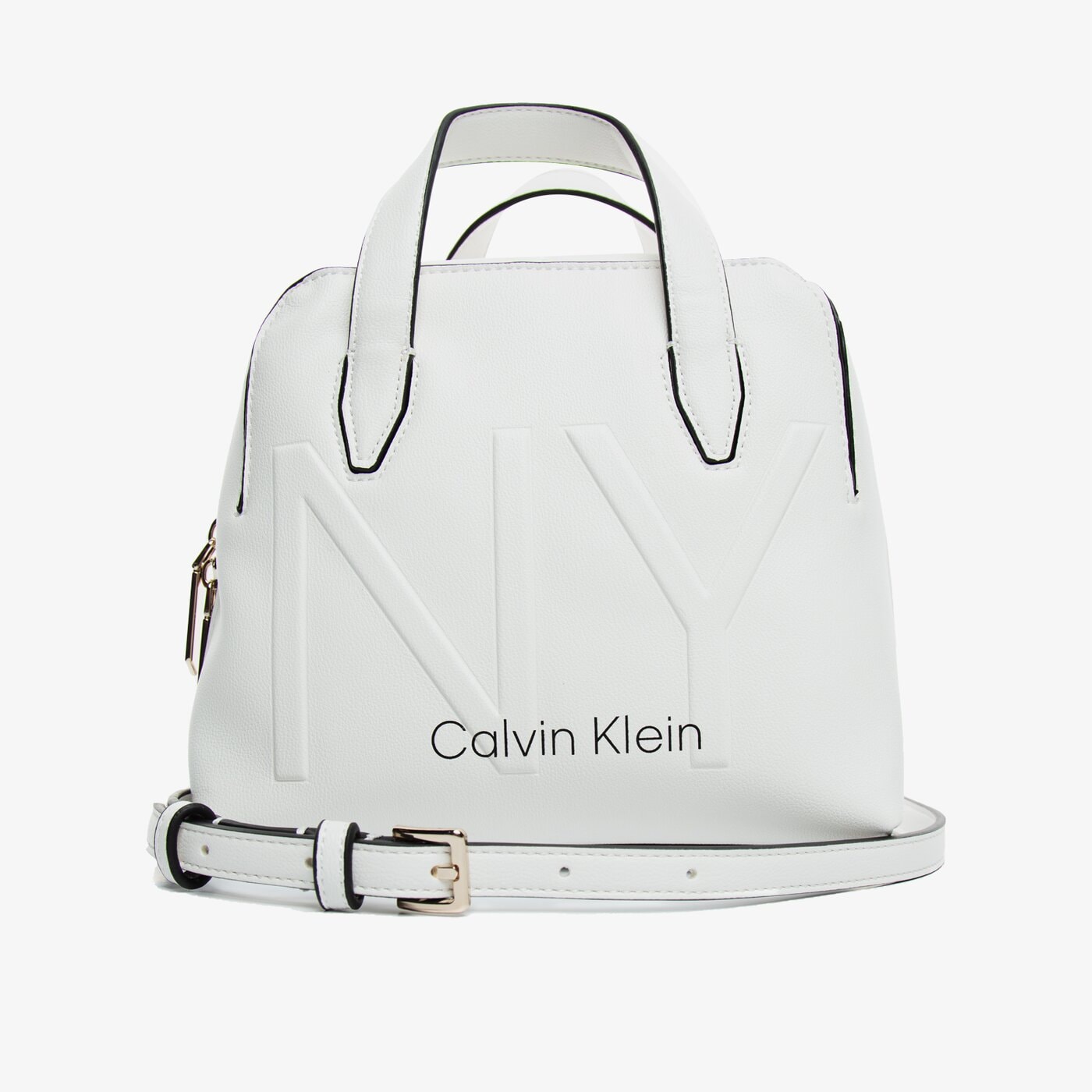 Damska torebka CALVIN KLEIN TOREBKA SHAPED SML DUFFLE k60k606032yad kolor biały
