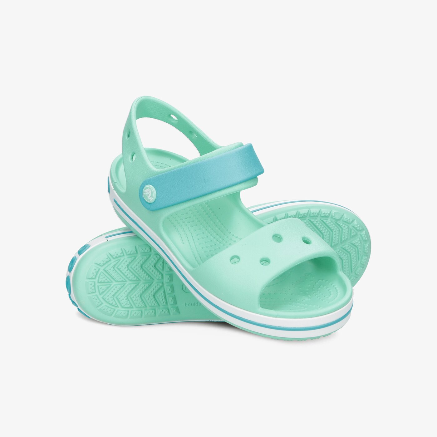 Dziecięce sandały / klapki CROCS CROCBAND SANDAL KIDS 128563u3k kolor zielony