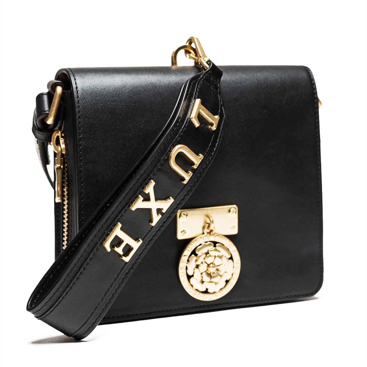 Damska torebka GUESS TORBA ALEXIS CROSSBODY FLAP hwalecl8321bla kolor czarny