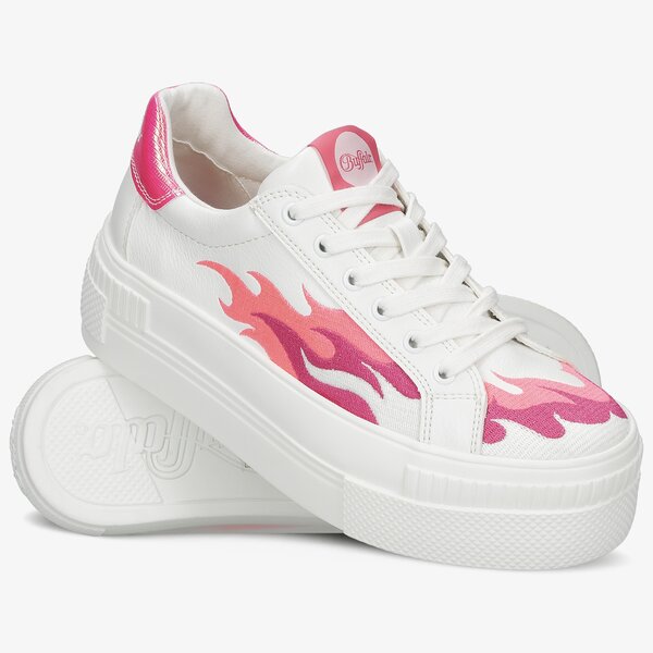 Damskie sneakersy (buty) BUFFALO PAIRED FLAMES 1630479 kolor biały