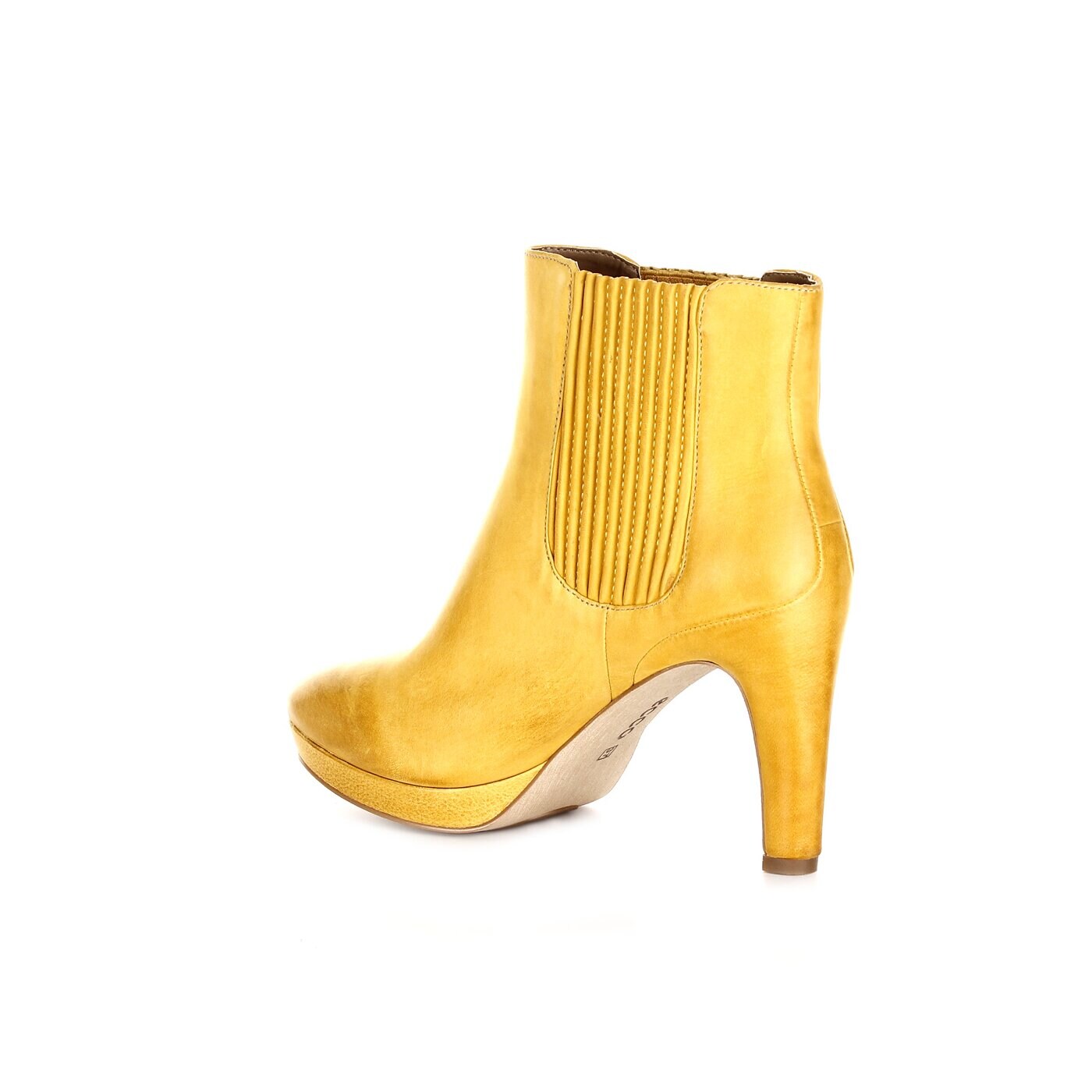 Damskie botki / sztyblety ECCO NAVOI 85 MM 35555302103 kolor żółty