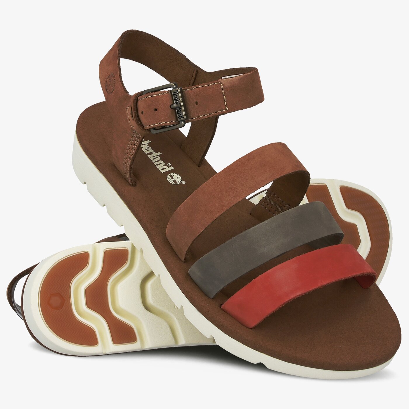 Damskie sandały TIMBERLAND LOTTIE LOU 3-BAND SANDAL tb0a1uvkf131 kolor brązowy