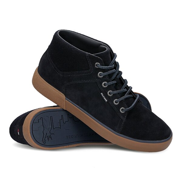 Męskie buty za kostkę TOMMY HILFIGER W2285ILLIS 2B fm56821540403 kolor granatowy
