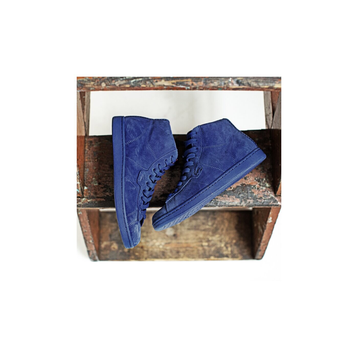 Męskie sneakersy (buty) LACOSTE BROADWICK HI CP  729lem2113125 kolor niebieski