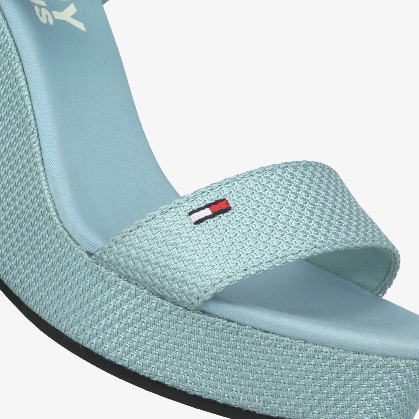 Damskie sandały TOMMY HILFIGER LUNA 29C MATERIAL MIX WEDGE SANDAL en0en00560446 kolor niebieski