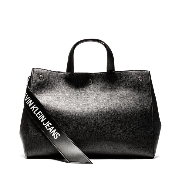 Damska torebka CALVIN KLEIN TOREBKA LOGO BANNER EW T BOTTOM TOTE k40k400821001 kolor czarny