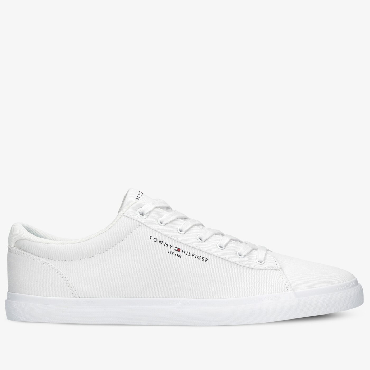 Męskie trampki TOMMY HILFIGER ESSENTIAL STRIPES TEXTILE VULC fm0fm03611ybr kolor biały