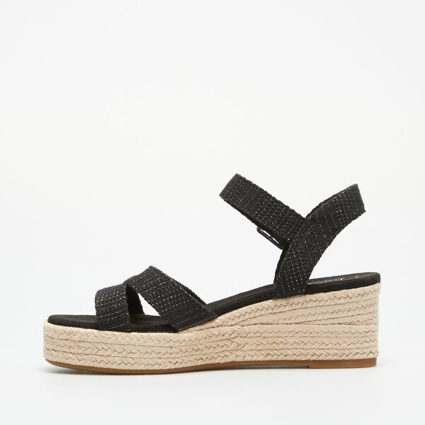 Damskie szpilki / czółenka TOMS BLACK METALLIC LINEN STRIPE  10020749 kolor czarny