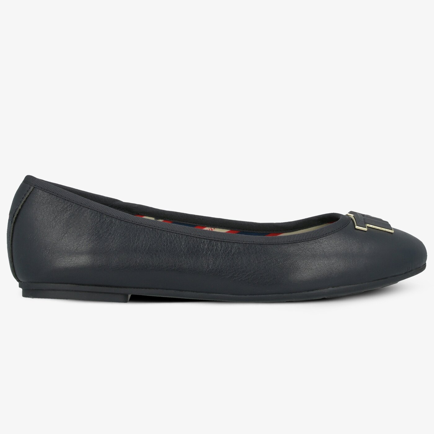 Damskie baleriny (buty) TOMMY HILFIGER ESSENTIAL LEATHER BALLERINA fw0fw04316403 kolor granatowy