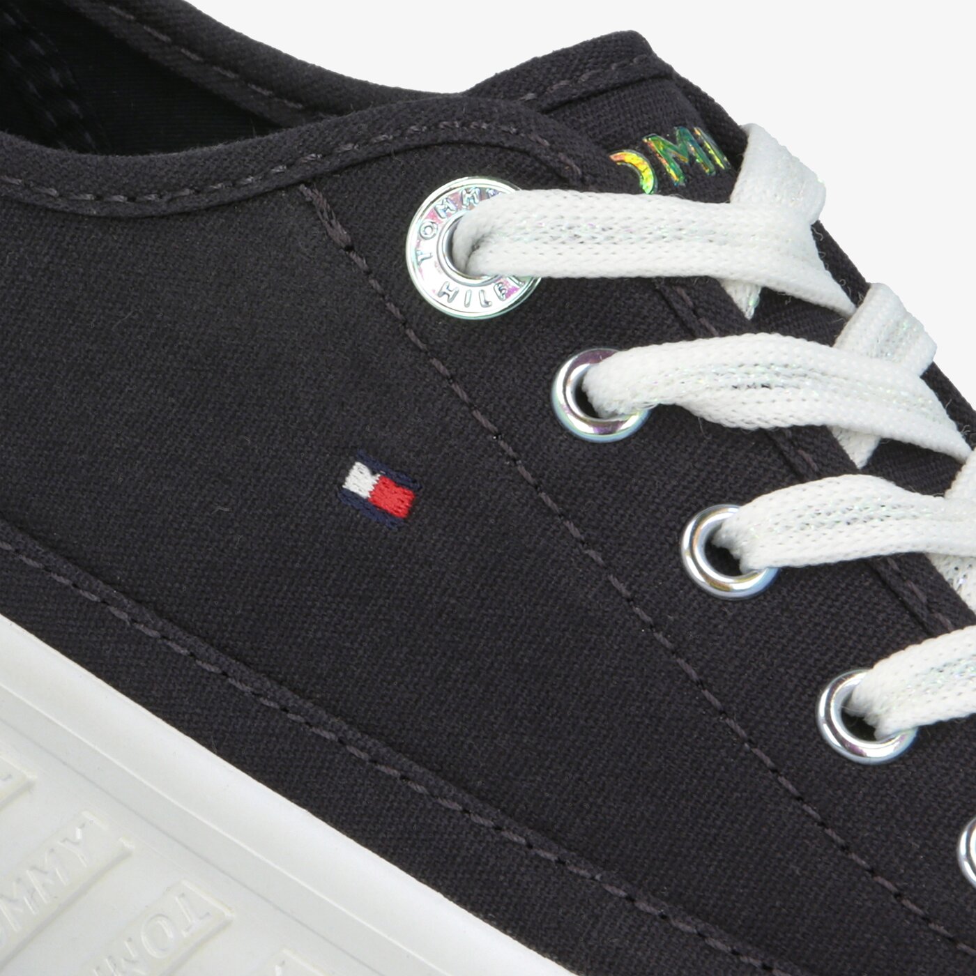 Damskie trampki TOMMY HILFIGER OUTSOLE DETAIL FLATFORM SNEAKER fw0fw04134403 kolor granatowy
