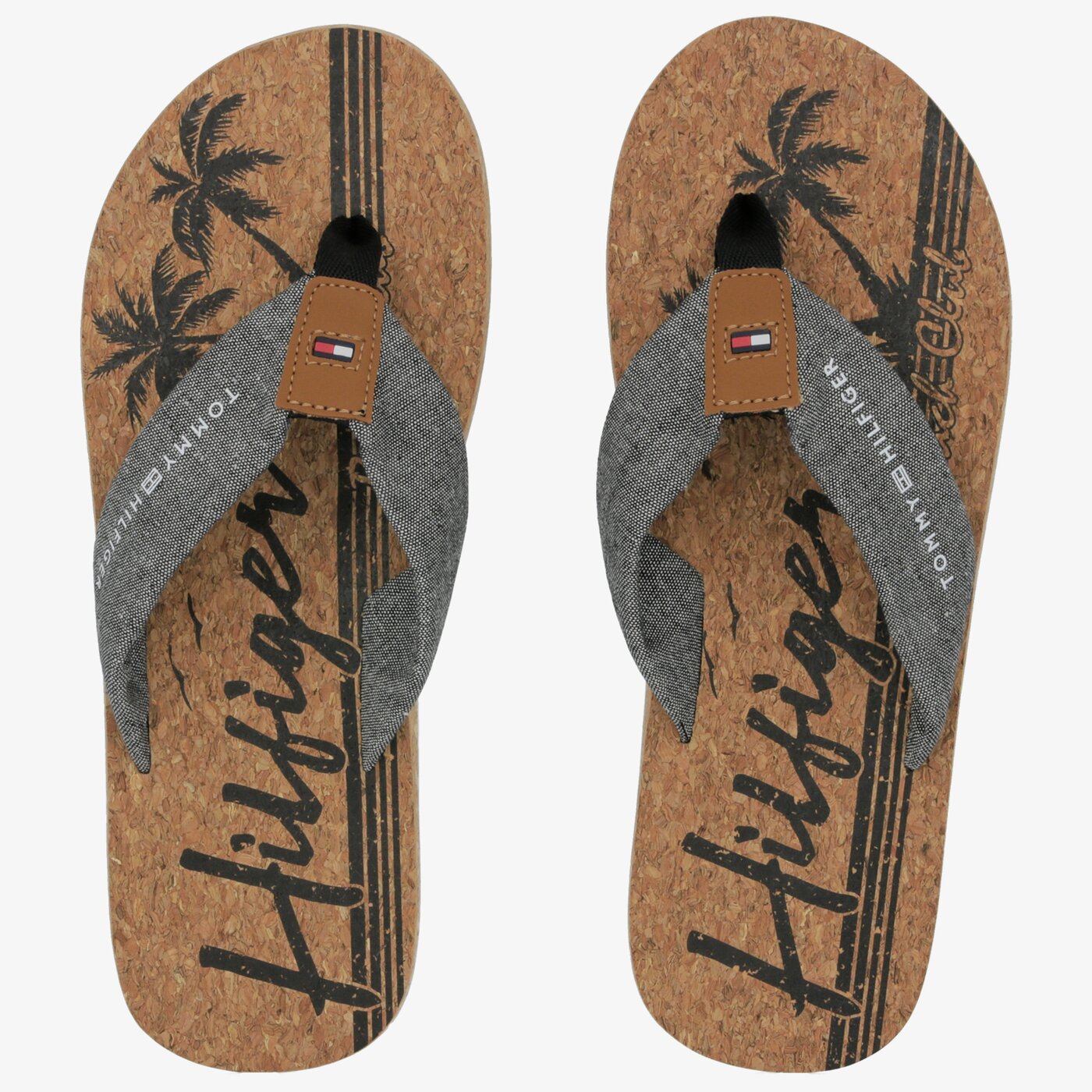 Męskie klapki TOMMY HILFIGER FELIPE 4D fm0fm02268bds kolor szary