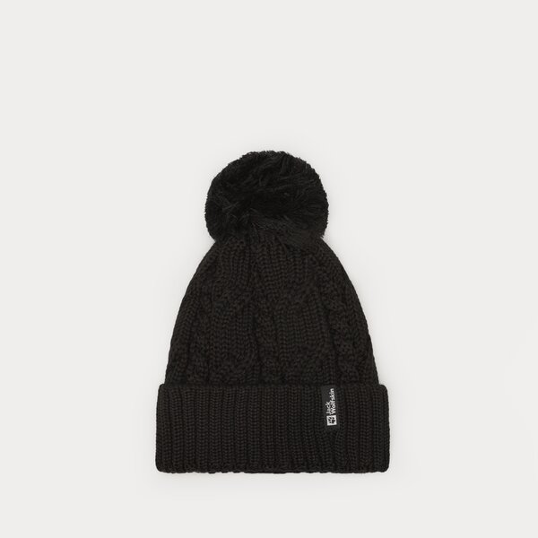 Damska czapka zimowa JACK WOLFSKIN CZAPKA POMPOM BEANIE 19050926000 kolor czarny