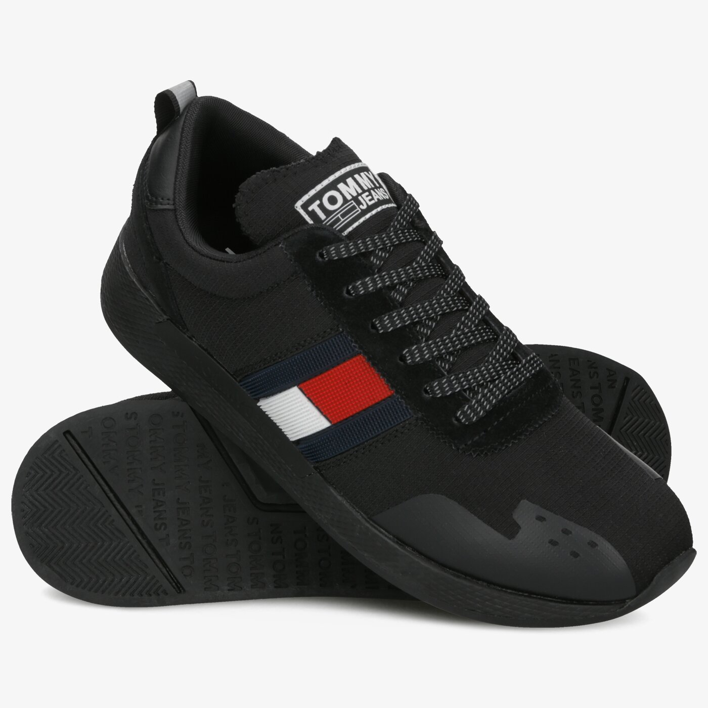 Męskie sneakersy (buty) TOMMY HILFIGER FLAG FLEXI TOMMY JEANS SNEAKER em0em00331990 kolor czarny