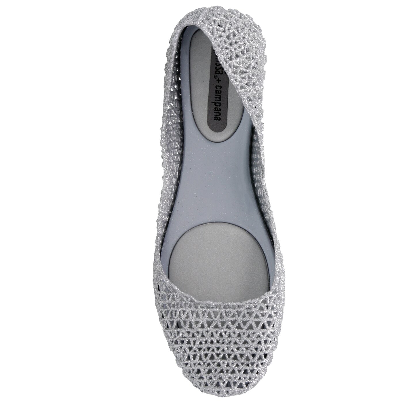 Damskie baleriny (buty) MELISSA CAMPANA PAPELL VII 3151250711 kolor srebrny