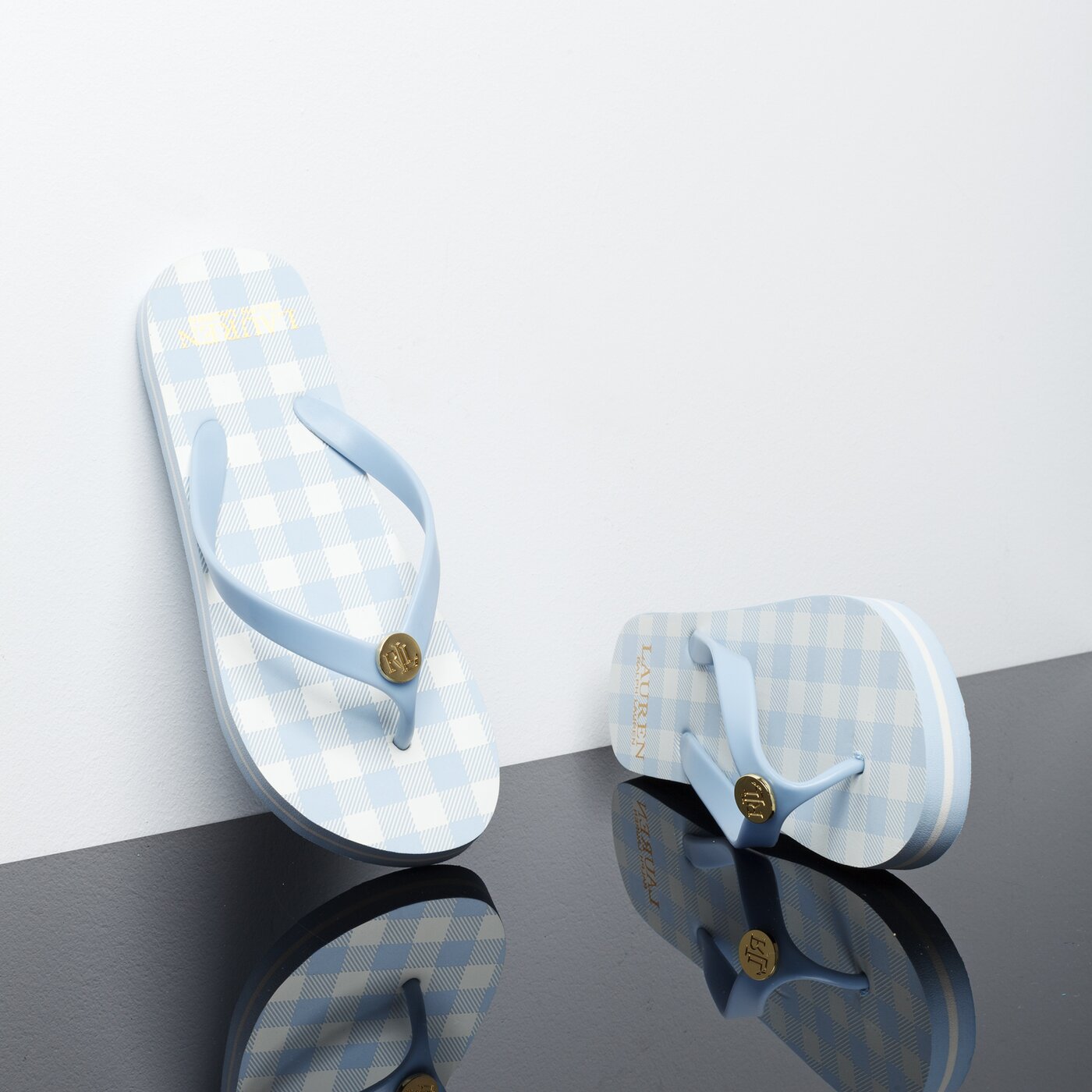 Damskie klapki LAUREN RALPH LAUREN ELISA II SANDALS CASUAL 802739443002 kolor niebieski