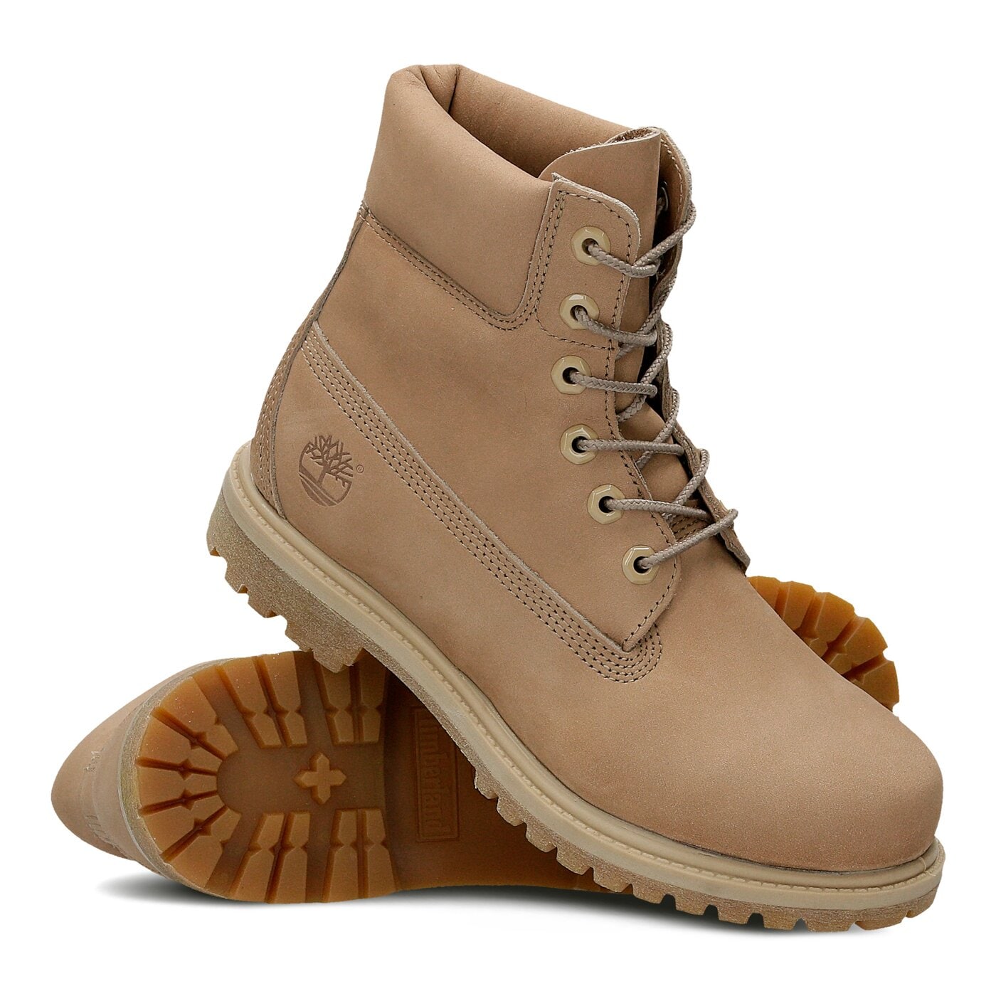 Damskie trapery TIMBERLAND PREMIUM 6 INCH BOOT - W  a1k3y kolor beżowy
