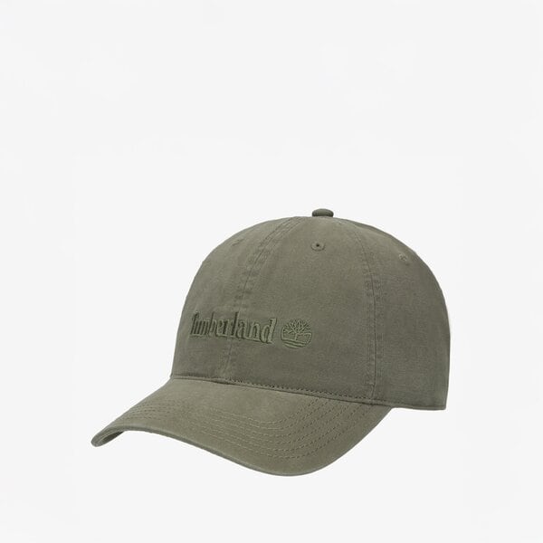 Damska czapka z daszkiem TIMBERLAND CZAPKA COTTON CANVAS BB CAP SELF BACKSTRAP tb0a1f54a581 kolor zielony