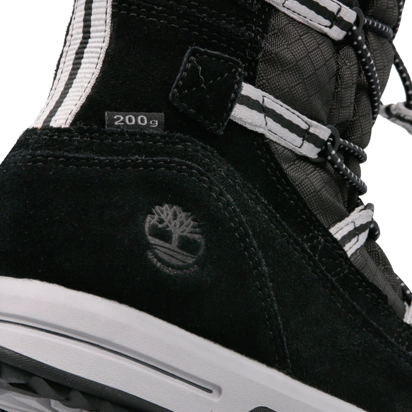 Dziecięce buty outdoor / trekkingowe TIMBERLAND SNOW STOMPER PULL ON WP a1qd3 kolor czarny