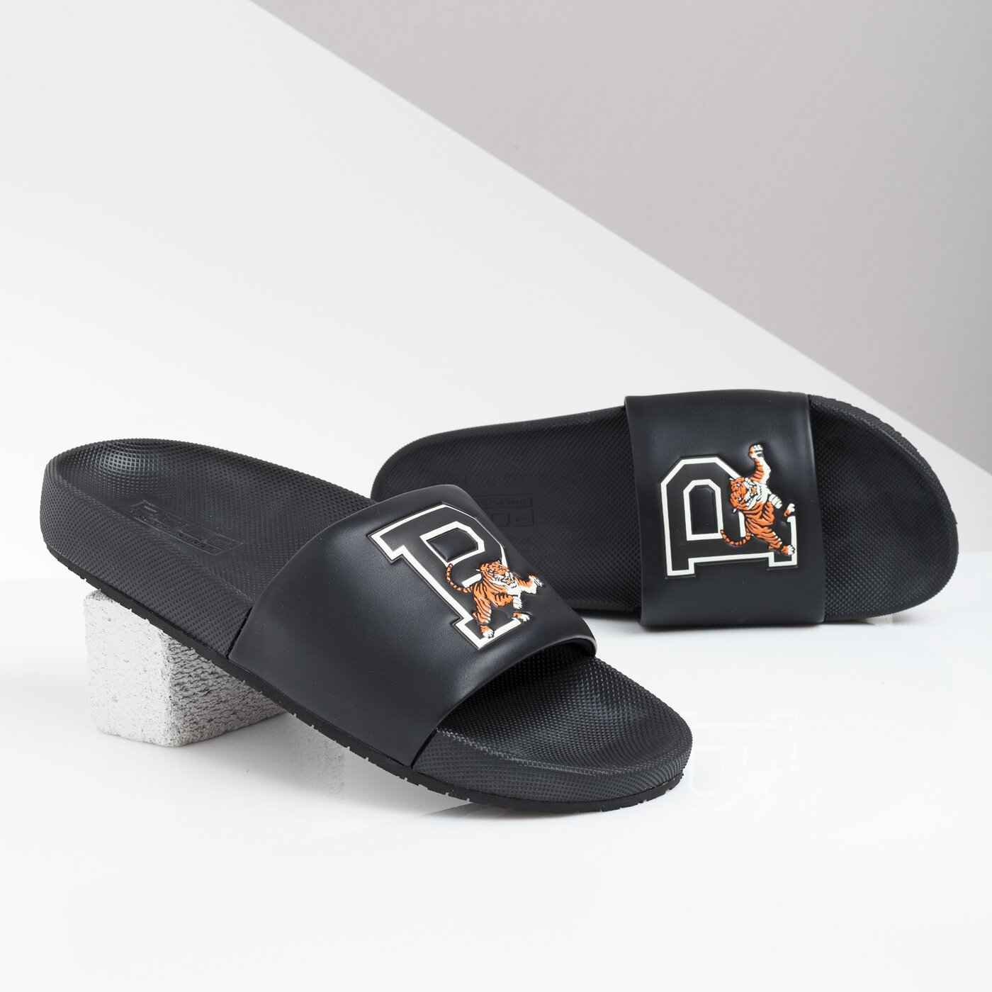 Męskie klapki POLO RL CAYSON SANDALS CASUAL BLACK TIGER PU 816746598001 kolor czarny